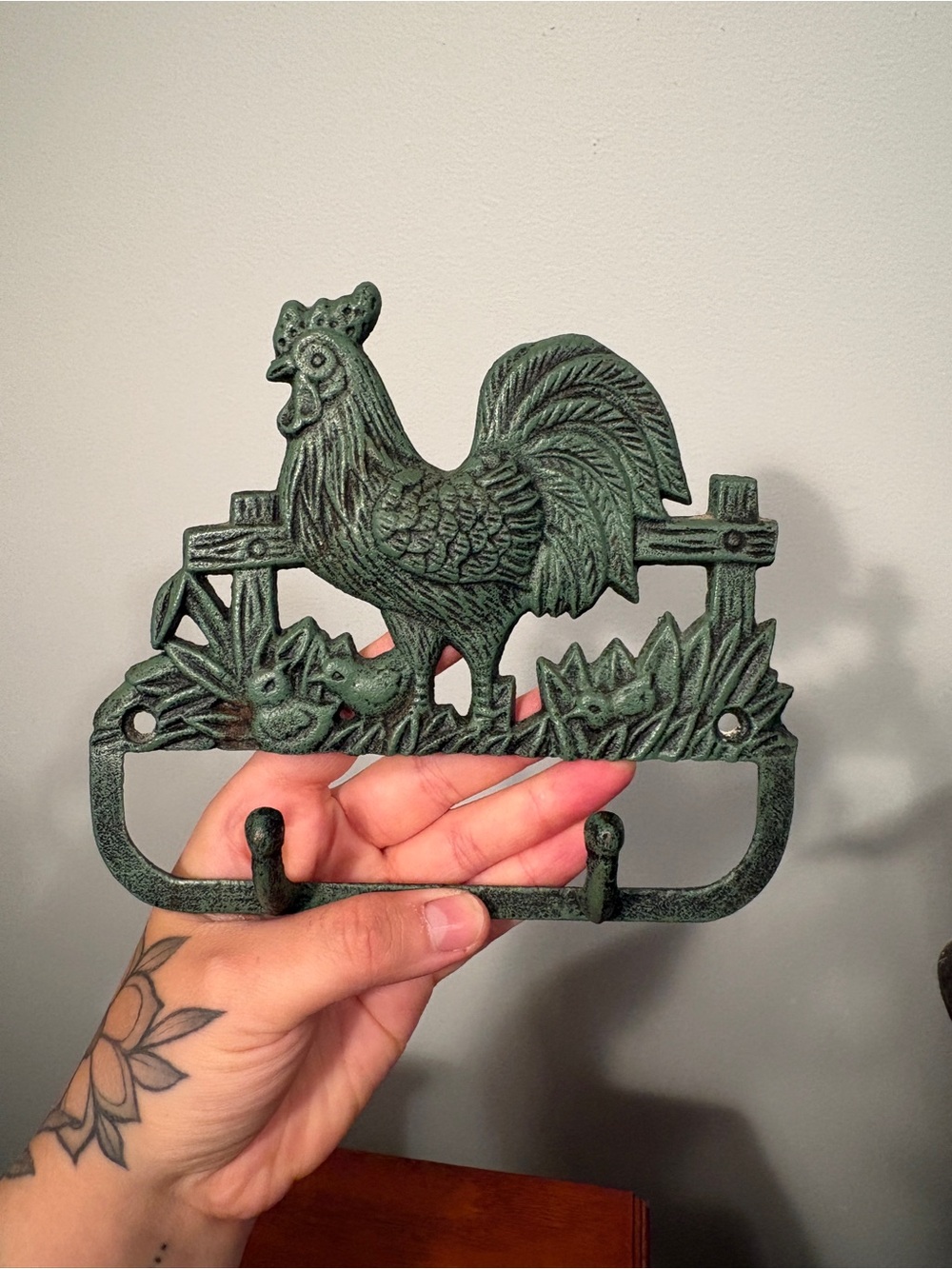 Vintage Metal Rooster Wall Hook